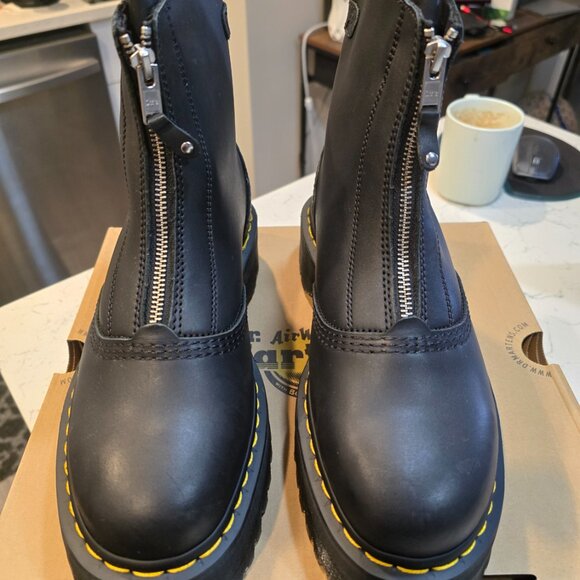 Dr Martens Jetta Sendal Leather Boots Black Men Size 10 US NEW RARE - Picture 4 of 16